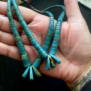 Heishi Turquoise Native American Beaded Necklace Jacla